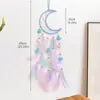 Atrapasueños de Plumas Estilo Fresco Transfronterizo Decoración Colgante Carrillón de Viento Colgante Tejido de Plumas Hecho a Mano Decoración Linda para Habitación Infantil