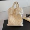 Bolsa de Tela Floral con Volantes para Mujer 2026 Nuevo Bolso Tote Trendy Estilo Hada Estilo Coreano Bolsa de Gran Capacidad