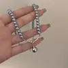 Entrada Francesa Luxo Vintage Nó Pérola Colar Pequeno Estilo Chanel Elegante Entrada Luxo Elegante Simples Corrente para Clavícula Colar Corrente para Mulheres
