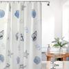 Cortina de Chuveiro Peva Cortina de Banheiro 180*200cm Divisória para Banheira Doméstica Impermeável Design Floral Europeu e Americano