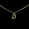 Collar de letras femenino europeo y americano ins collar de circonitas de oro de 18k diseño nicho cadena clavicular temperamento simple cadena de suéter