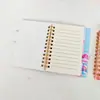 Caderno de Bobina Intercalada Criativo de Desenho Animado Pequena Princesa para Alunos do Ensino Fundamental Caderno de Bolso Portátil Bloco de Notas de Alto Valor Material