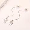 Pendientes de perlas con borlas de Corea del Sur Zhenrong, largos, sencillos y elegantes, con todo incluido, pendientes de perlas retorcidas para mujer.