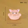 Paisagem em miniatura, criativa e fofa, chapéu de desenho animado que brilha no escuro, adorável figura de coelho, acessórios de decoração DIY, mini enfeites de mesa