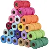 Fornecimento Direto da Fábrica Cordão de Algodão de 3 mm com Alma, Corda de Algodão Trançada, Cordão de Algodão Colorido para Decoração, Cordão Colorido Teçido à Mão