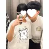 Tops de Algodón Peinado Ajustados de Nicho para Pareja, Nuevo Estilo de Verano, Camiseta Casual Suelta de Manga Corta Muy Popular y Versátil para Mujer