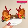 Pasador de Reno Navideño Accesorios para el Cabello de Navidad Pinzas Lindas para Niños Pasador de Reno de Dibujos Animados Celebridad de Internet Accesorios para el Cabello al por Mayor para Niñas