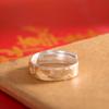 Pulsera de Plata de Moda de Lujo Ligero para Personas Tobillera Plata 999.9 Anillo de Flor de Peonía Dorada Anillo Abierto de Moda para Mujeres