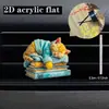 Lindo Clip de Perfume para Ventilación de Coche de Gato Gatito Acrílico Decoración de Coche Accesorio de Interior Adorno de Fragancia