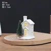 Artesanato de Casa Pequena de Natal em Cerâmica Velas Criativas de LED Atmosfera Festiva Europeia e Americana Decorações de Luz Noturna para Casa