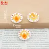 Nuevo Estilo Crema de Huevo Fresa Tostada Discos Hecho a Mano DIY Pegamento de Crema Accesorios de Resina Adornos para el Cabello Colgantes
