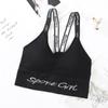 Letras Deportivas Geniales de Moda para Mujer Pechera Sin Aros de Acero Cómoda Fruncido Moderno Belleza Correr Fitness Espalda Sexy Hermosa