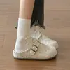 Zuecos Retro Estilo Bosque de Suela Blanda para Mujer Modelo Nuevo 2026 Zuecos Deslizables para Exteriores Zapatos de Media Caña para Mujer con Suela Gruesa