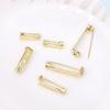 Soporte de broche chapado en cobre oro real 18K giratorio pin de conversión de color duradero envuelto en oro de 14K con agujero accesorios de pin para corsage DIY