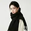 Cachecol de Lã Cor Sólida 2026, Cachecol Espesso Quente de Mohair para Inverno, Xale de Moda Versátil de Alta Qualidade Atacado