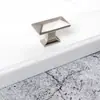 Manija de Armario Cuadrada Piramidal Moderna Minimalista Lujo Ligero Sólida de un Solo Agujero Manija de Puerta de Tocador Manija de Puerta de Gabinete con Línea