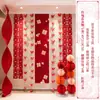 Conjunto de decoração de casamento para a nova casa do noivo e o quarto da noiva, guirlandas, decorações suspensas, roupão de casamento e parede de fundo
