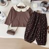 Chaleco de Moda Estilo Coreano Conjunto de Otoño para Niñas, Nueva Camiseta Básica Elegante para Niños para Primavera y Otoño