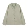 ALINDM moda feminina plus size, jaqueta camisa de manga longa Lyocell com ombros caídos e corte amplo, modeladora e elegante para mulheres
