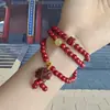 Nuevo Pulsera de Piedras Multicolor Estilo Chino para Mujer, Diseño de Nicho Ins, Colección de Pulseras Dulces y Sencillas para Apilar