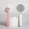 Peine para Mascotas para Gatos y Perros, Peine de Limpieza Automática, Peine de Color Macarrón para Eliminar Pelo y Masajeador para Mascotas