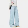 Pantalones Casuales Plegados de Paracaídas para Deportes al Aire Libre para Hombres y Mujeres Primavera 2026 Nuevo Color Sólido Holgado Recto Pierna Ancha Largos