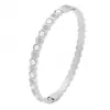 Pulsera de acero inoxidable de lujo ligero bestseller transfronteriza con incrustación de circonita en forma de diamante, accesorio de mano de moda, joyería del mismo estilo, venta al por mayor directa de fábrica