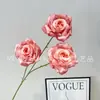 Nuevo 3 Cabezas Sin Hojas Diamante Rosa Rosa Artificial Decoración Hogar Hotel Boda Hotel Ventana Fabricante Mayorista