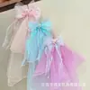 Nuevo Velos de Gasa Flotantes con Lazo de Princesa Hada para Niñas Pasador para el Cabello Pasador para Foto de Cumpleaños de Niña Accesorios para el Cabello de Niñas