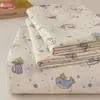 2026 Nueva Serie Sencilla de Algodón Lavado con Estampado de Dibujos Animados Sábana Individual