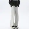 Pantalones Casuales Sueltos de Pierna Ancha Rectos de Color Sólido para el Verano 2026 Pantalones de Mezclilla Versátiles para Hombre