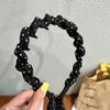 Faixa de Cabelo Vintage de Alto Nível Sense Wave Dot Faixa Simples Feminina Acessório de Cabeça Faixa de Cabelo Topo Cranial Alto