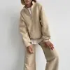 Em Estoque Outono 2026 Novo Conjunto de Duas Peças Feminino Europeu e Americano Moda Casual Blusa de Manga Longa e Calça Solta Moletom