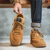 Zapatillas de deporte de estilo británico para hombre, nuevas zapatillas bajas retro de primavera y otoño, zapatos deportivos casuales, zapatos de moda de color sólido para hombre.
