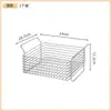 Cesta de Almacenamiento Home Story Acero Inoxidable 304 Cocina Baño Sala de Estar Hogar Metal Cesta para Artículos Varios Contenedor de Almacenamiento