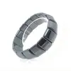 Pulsera de Piedra Biliar Negra No Magnética al por Mayor, Fila Ancha Extra Grande, Pulsera Unisex, Pulsera para el Cuidado de la Salud, Accesorios para Joyería DIY