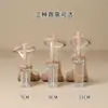 Sandalias transparentes de tacón alto para mujer con diseño de una sola tira, nuevo estilo 2026, plataforma impermeable, adornos de cristal, tacón de grosor medio, estilo de hada de verano