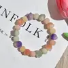 Pulseira de Raiz de Bodhi Queimada a Carvão Garra de Gato para Estudantes, Contas de Bodhi de Jade Branco Macio para Mulheres, Pulseira de Brincar para Alívio do Estresse