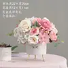 Flor artificial de peonía con núcleo de hortensia retro europea, ramo de simulación, venta al por mayor, decoración de escalera de boda, flor artificial, flor de seda