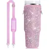 Tampa para Copo de Gelo 40oz Stanley Material de Mergulho Bolsa Tote para Garrafa de Água Alça Stanley Tampa para Copo Térmico Montado no Carro