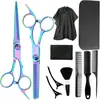 Tijeras de Peluquería Acero Inoxidable Tijeras Profesionales para Cortar el Cabello Coloridas Multifuncionales Set de Tijeras de Belleza Transfronterizo