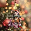 Chaveiro Acrílico Plano de Novo Produto Natalino Transfronteiriço Pingente Decorativo Pingente de Decoração de Carro Decoração de Árvore de Natal