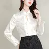 Garantia de Qualidade Seda Pura Antienvelhecimento Meia-idade Novo Estilo Chinês Camisa Feminina Toque de Luxo Primavera Outono Jacquard Estilo Chinês Top Aprimorado