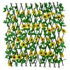 Muro de Cerca Artificial Transfronteiriço com Folhas Verdes, Cerca de Madeira, Flores Artificiais, Decoração de Jardim, Madeira Plástica, Cerca de Planta Verde em PVC