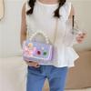 Bolsa Infantil de Celebridad de Internet Nueva de Verano Moda Bolso de Mano con Perlas Bolso Cruzado Hecho a Mano con Cuentas para Niñas Billetera