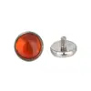 Liga de Titânio F136 0,9x 4mm Pedra Natural Olho de Tigre Joia para Piercing Stud de Lábio Stud de Orelha Stud de Língua Piercing