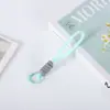 Cordón para teléfono móvil transfronterizo, llavero de cuerda tejida corta creativa, cordón colgante desmontable anti-pérdida, cordón para teléfono móvil anudado con bloques de color