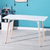 Juego de Mesa y Sillas para Apartamentos de Alquiler, Uso Doméstico, Apartamentos Pequeños, Blanco, Sencillo, Moderno, Madera Maciza, Mesa de Ocio y Reunión