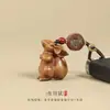 Madera de Durazno Doce Signos del Zodiaco Oveja, Caballo, Cerdo, Mono Llavero Colgante para Coche para Hombres y Mujeres, Amuleto de Llave del Año Zodiacal, Cadena para Teléfono