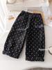 Pantalones Casuales de Lunares para Niñas, Nuevos Pantalones Elegantes para Niños de Primavera y Otoño, Lindos Pantalones de Farolillo con Encaje para Bebés en Otoño